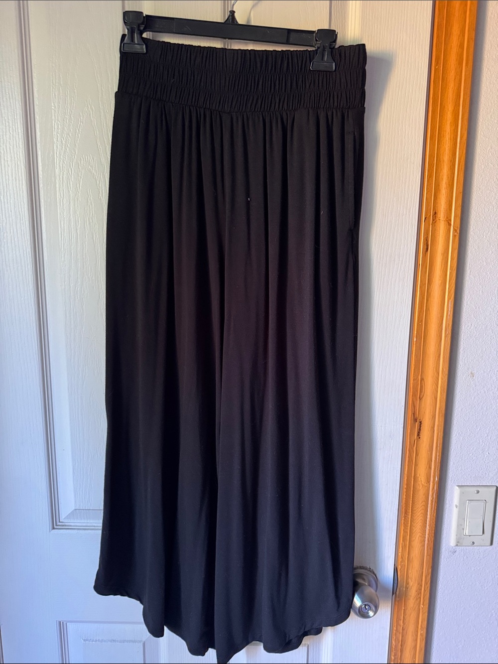 Z Supply Black Maxi Skirt-Style Wide Leg Pants - Picture 8 of 8